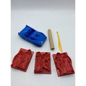 Vtg 1984 Superman Play-doh Mold Set Batman Wonder Woman Batmobile Playdough